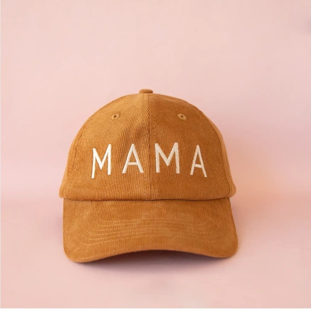 Tan 'MAMA' Hat 100% cotton Euro Summer Resortwear Loungewear Clean Girl Cool Mom